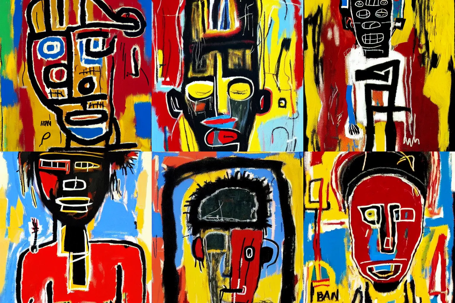 Prompt: painting of an african man by jean-michel basquiat