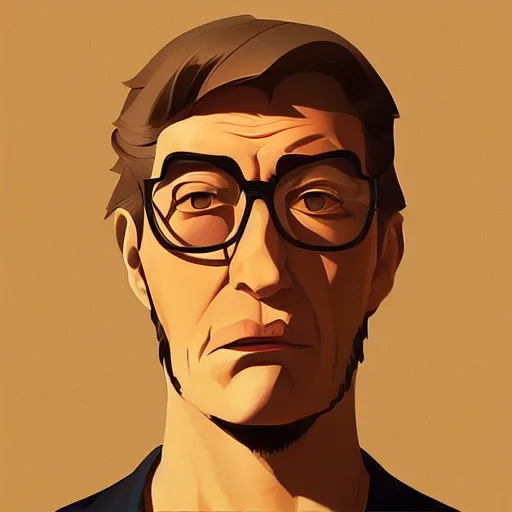 Prompt: face icon stylized minimalist michael crichton, loftis, cory behance hd by jesper ejsing, by rhads, makoto shinkai and lois van baarle, ilya kuvshinov, rossdraws global illumination