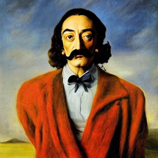 Image similar to portrait of Salvador Dali in the style of Eugene de Blaas