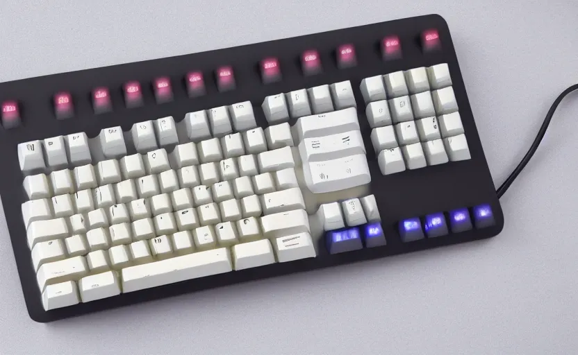 Image similar to insanely cool mechanical keyboard, product photo