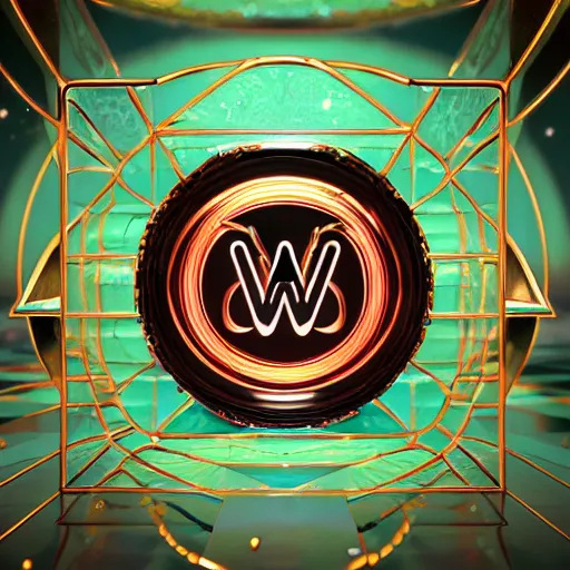 Image similar to a and w vaporwave logo, digital art, cosmic, 3 d high definition, trending on art station, photorealistic, high resolution, 8 k, octane, hyper detailed, insane details, intricate, elite, ornate, elegant trend, highly detailed and intricate, sharp focus, photography, unreal engine