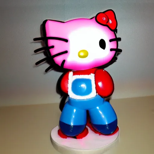 Image similar to hello kitty as megaman