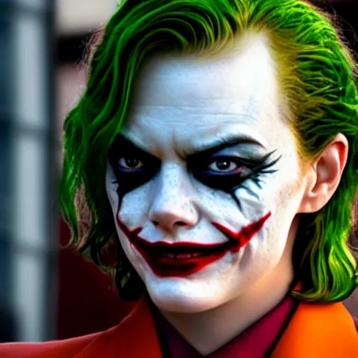 Image similar to Emma Stone as The Joker awe inspiring 8k hdr