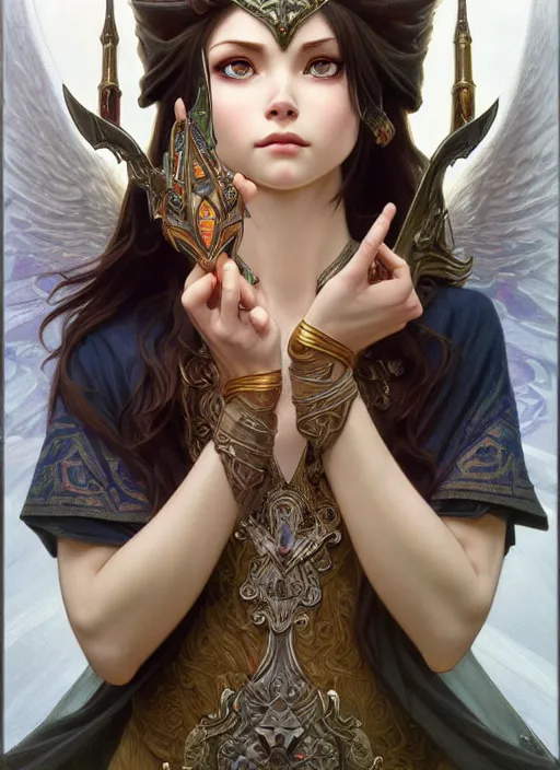 Image similar to perfectly detailed twilight princess!! blessed by nature with ever - increasing physical mental perfection, symmetrical! intricate, sensual features, highly detailed, biblical divine holy perfection!! digital painting, artstation, concept art, smooth, sharp focus, illustration, art by artgerm and greg rutkowski and alphonse mucha