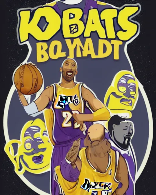 Prompt: kobe bryant in the style of justin roiland, cinematic lighting, style of rick & morty, photographic, photography. by justin roiland