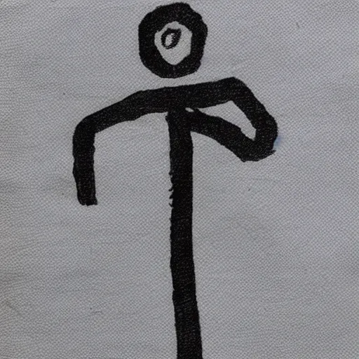 Prompt: a napkin drawing of a stick figure
