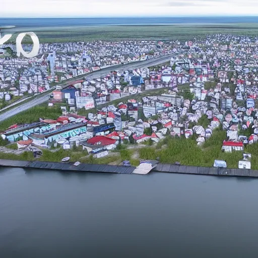 Image similar to The city of Usinsk in Russia 4k