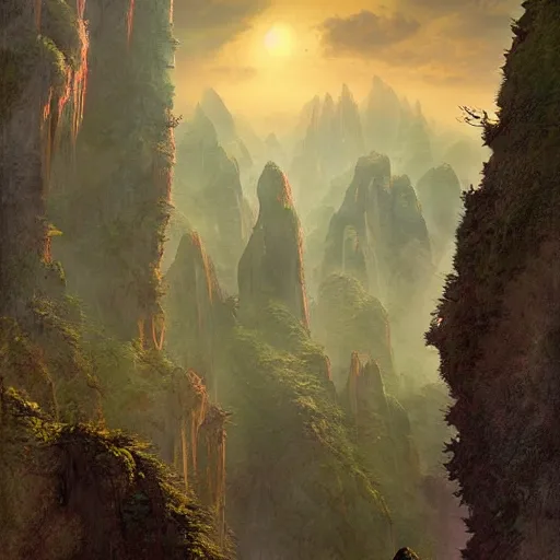 Prompt: a painting of a huangshan in zero gravity, a matte painting by marc simonetti, deviantart, fantasy art, apocalypse landscape, matte painting, apocalypse art