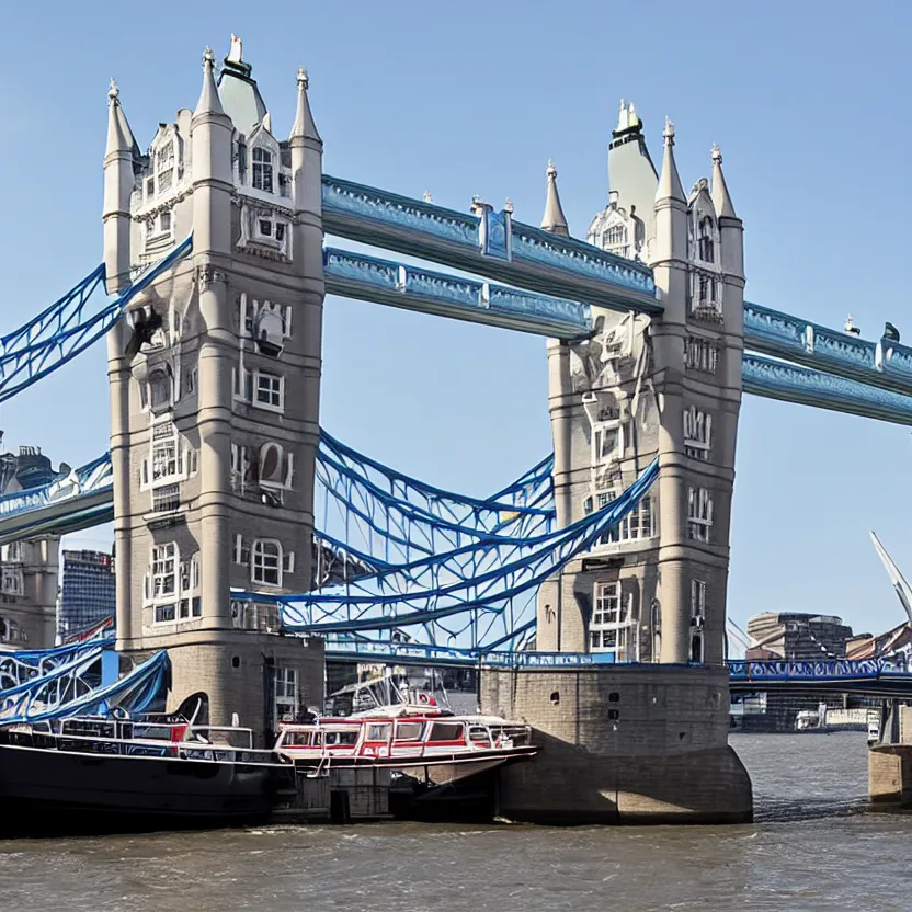 Image similar to photo of yacht next to tower bridge