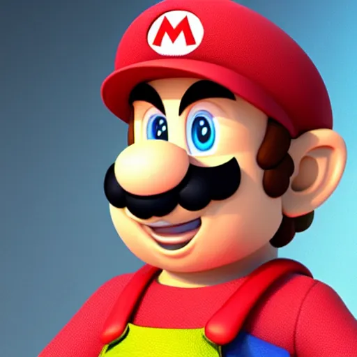 Image similar to studio portrait of mario as a real person, 8 k, ultra realistic