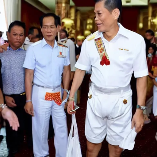 Image similar to Vajiralongkorn wearing a diaper during Las Vegas bender