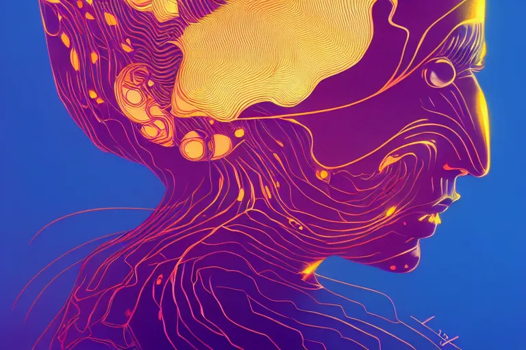 Image similar to ai art is souless, phantom, dreary, dramatic, fluid, golden ratio, artstation, moebius + loish, hd,