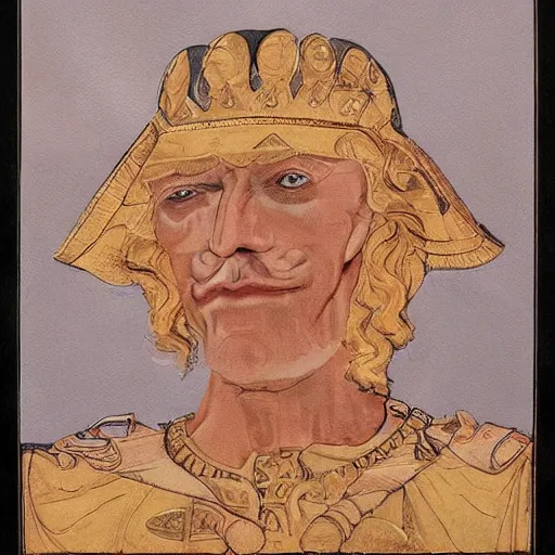 Image similar to Emperor Uriel Septim VII Portrait Empire of Tamriel Highly Detailed Formal Elder Scrolls