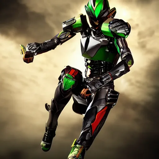 Image similar to new type of Kamen Rider, octane render
