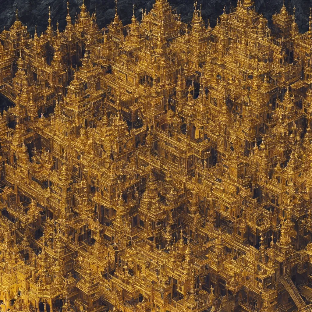 Image similar to “ the last human golden temple on earthhighly detailed in 4 k ”