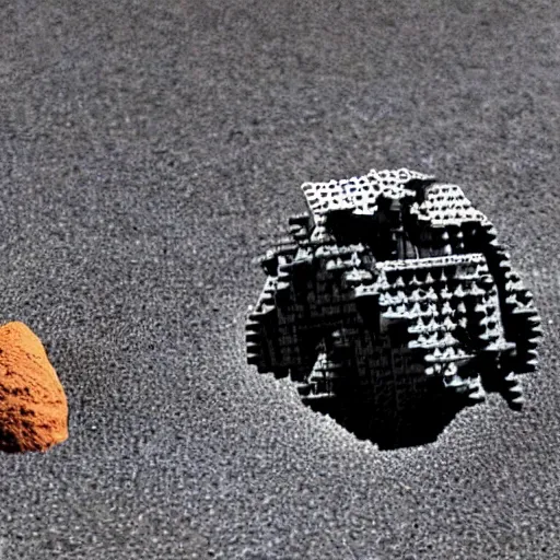 Prompt: giant asteroid hits earth, lego version,