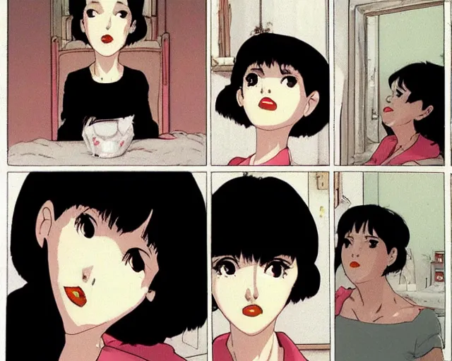 Prompt: deleted scene from perfect blue