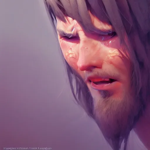 Giga chad crying , digital art by Mandy Jurgens and | Stable Diffusion ...