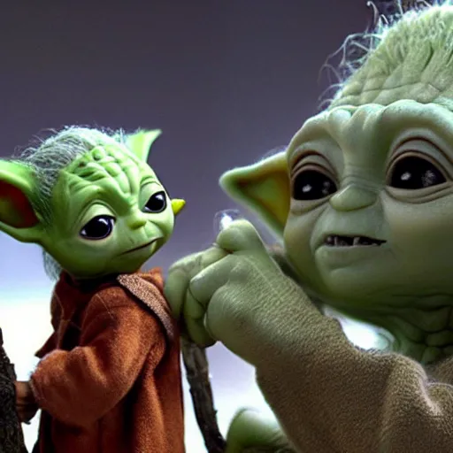 Baby Yoda And groot meet each other for the first time | Stable ...