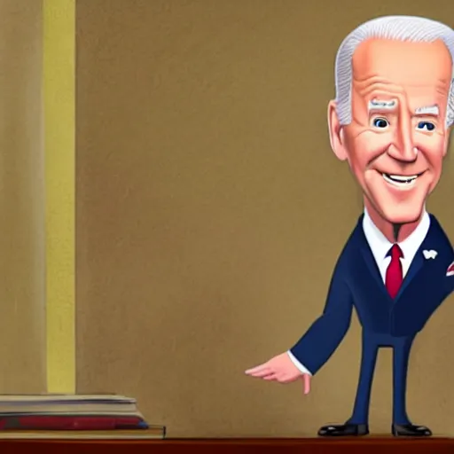 Prompt: joe biden charicature in a pixar movie