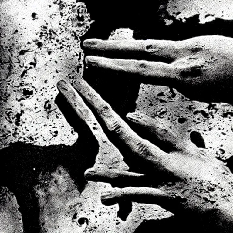 Prompt: “a vintage photograph of a close up on a melting hand, photorealistic, sci-fi, Romero”