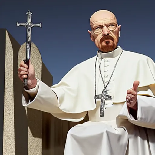 Image similar to Walter White as the Pope