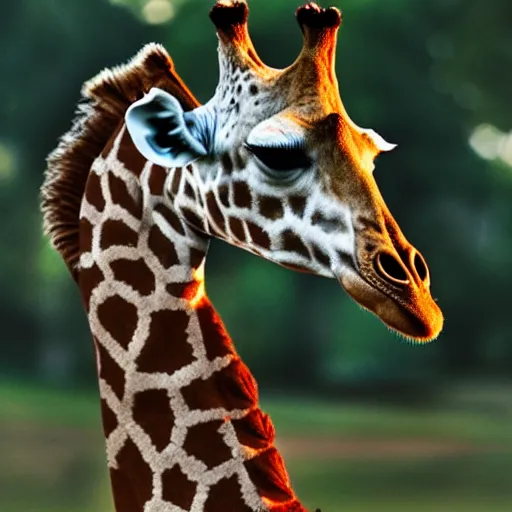 Image similar to a giraffe riding a bike, realistic, kodak, photoreal