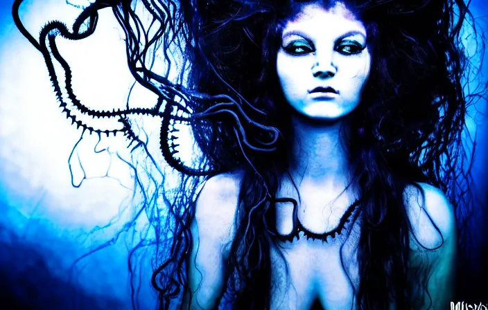 Prompt: dark mythology medusa, psycho stupid fuck it insane, looks like medusa but cant seem to confirm, cinematic lighting, psychedelic photoluminescence experience, various refining methods, micro macro autofocus, ultra definition, award winning photo, to hell with you, devianart craze, photograph taken by michael komarck