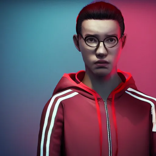 Prompt: among us ( videogame ) funny character with adidas tracksuit, 8 k, octane render, blender, artstation