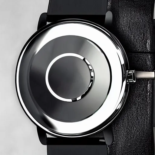 Prompt: a watch with an infinity mirror instead of a face