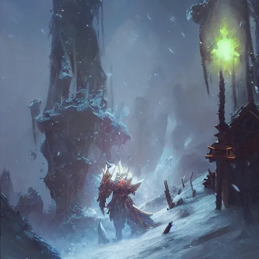 Image similar to world of warcraft, oil painting, by greg rutkowski