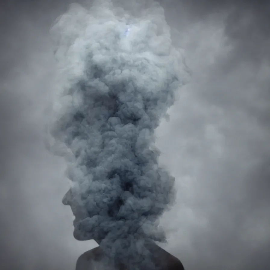 Prompt: My head is a cloud of smoke and confusion.