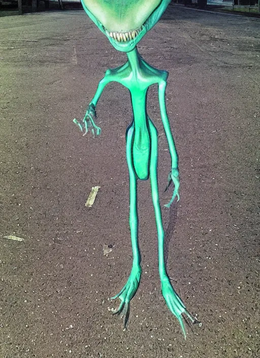 Prompt: alien sighting, photographed by phone