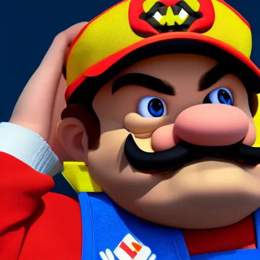 Image similar to Portrait of Max Verstappen as Wario, nintendo, high detail, realism, 4k