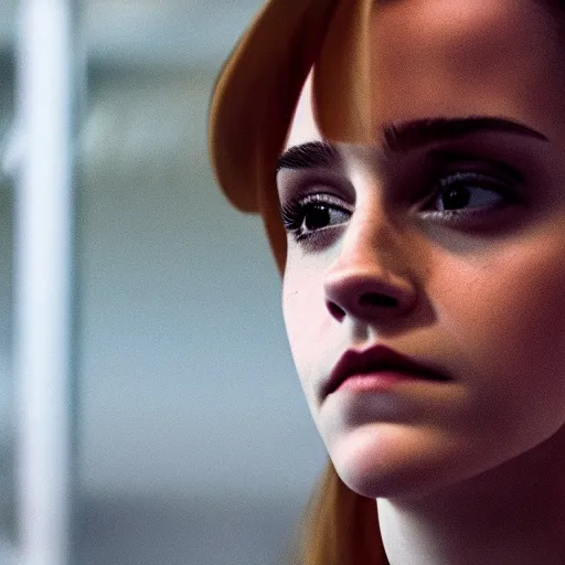 Image similar to emma watson as a mcdonald ’ s cashier, portrait, close up, shallow depth of field, award winning,