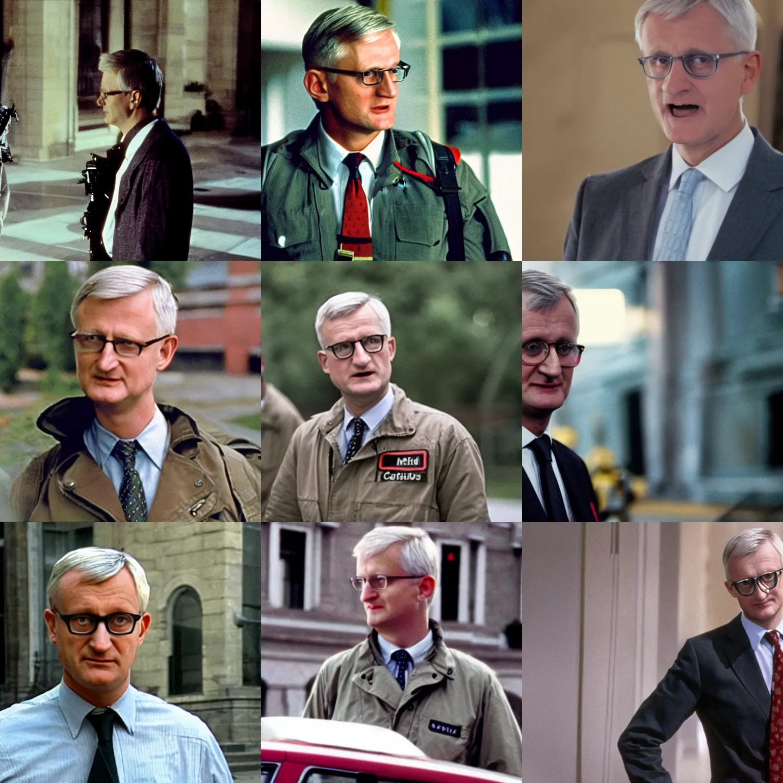 Prompt: A still of Carl Bildt in Ghostbusters