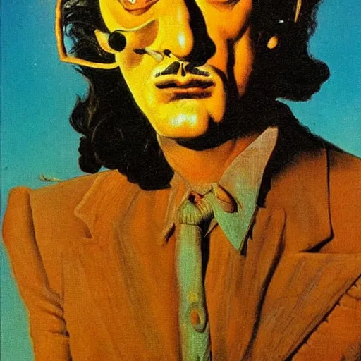 Prompt: Salvador Dalí portrait by Salvador Dalí, Surrealism, Atomic, Portlligat
