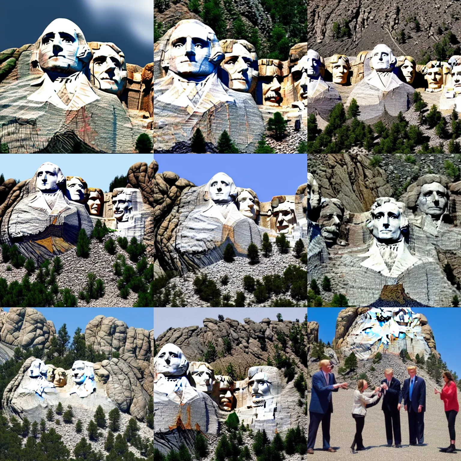 Prompt: mount rushmore with donald trump