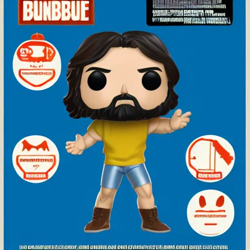 Image similar to jesus funko pop, infographic, toy blueprint