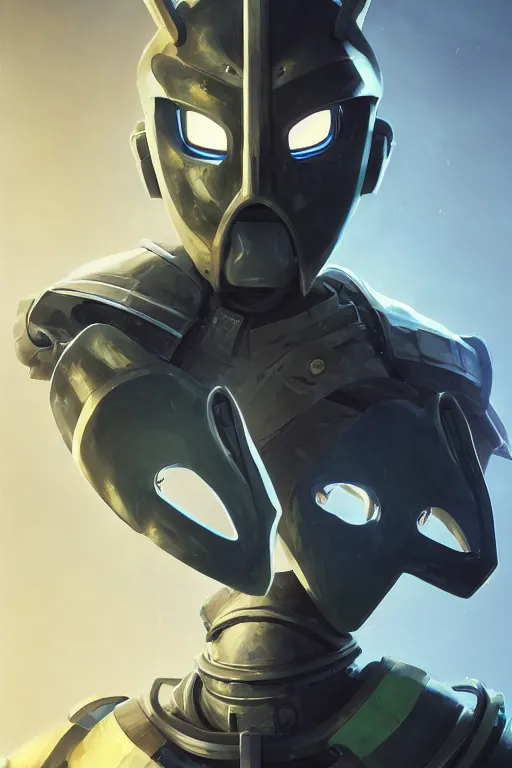 Image similar to epic mask helmet robot ninja portrait stylized as fornite style game design fanart by concept artist gervasio canda, behance hd by jesper ejsing, by rhads, makoto shinkai and lois van baarle, ilya kuvshinov, rossdraws global illumination radiating a glowing aura global illumination ray tracing hdr render in unreal engine 5