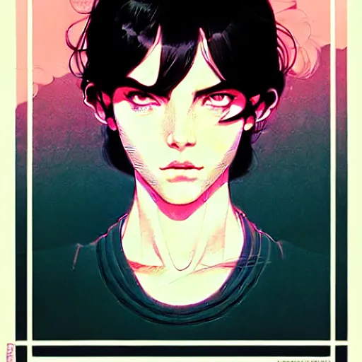 Image similar to portrait soft light, by killian eng and josan gonzalez and conrad roset, inspired by akira anime, etching, fine, sharp high detail, screen print,