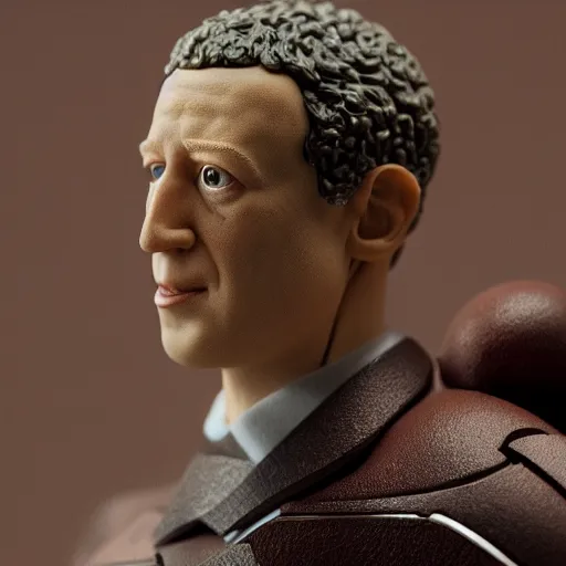 Image similar to product photography of a action figure marc zuckerberg, depth of field, zeiss lens, detailed, centered, by erwin olaf, joop geesink, wes anderson, breathtaking, 8 k resolution, extremely detailed, beautiful, establishing shot, realistic materials, hyperrealistic