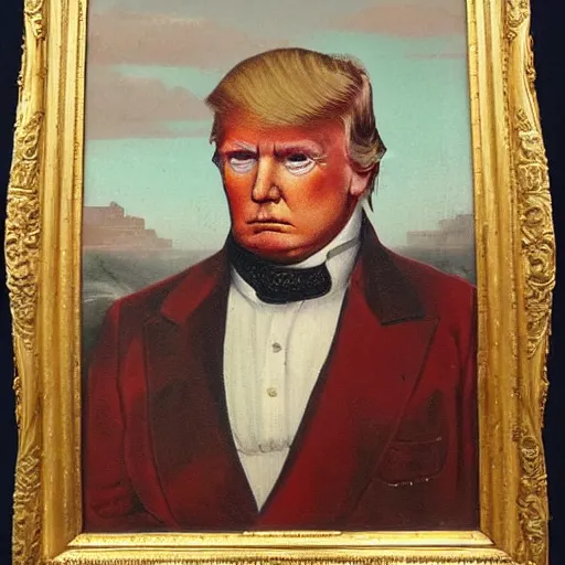 Image similar to 1 9 th century russian painting of donald trump