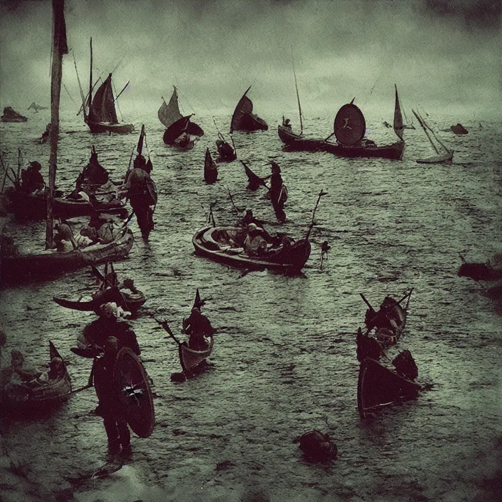 Image similar to Beautiful colored-photo cameraphone 2005 soft liminal Photograph of Vikings