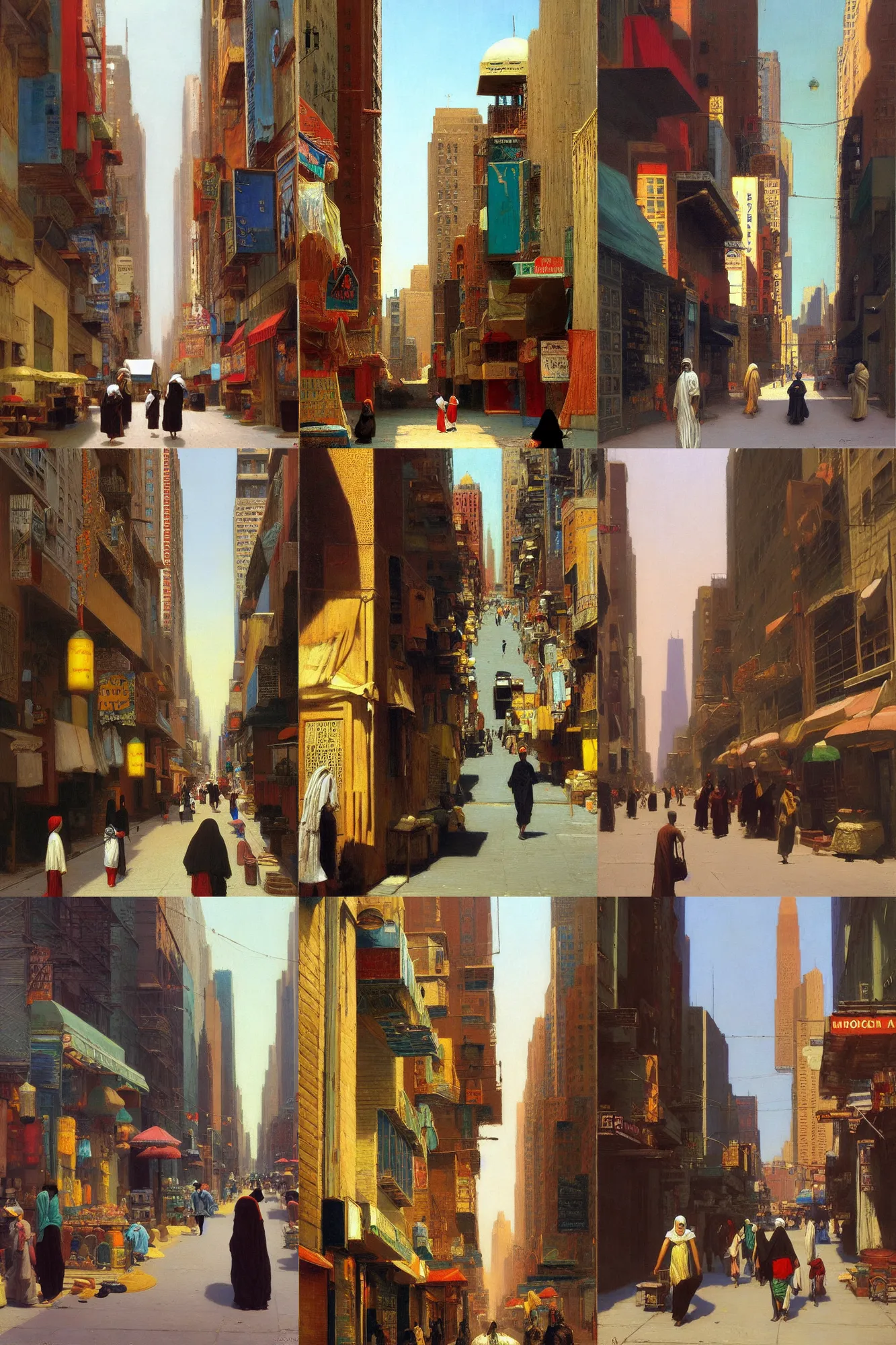 Image similar to moroccan new york city street, summer 2016, Jean-Leon Gerome