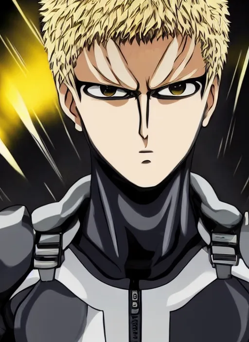 Image similar to A full portrait photo of real-life genos one punch man, f/22, 35mm, 2700K, lighting, perfect faces, award winning photography.