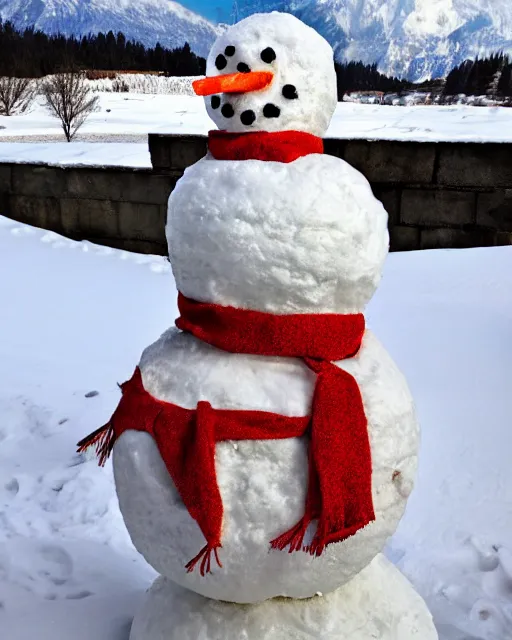 Image similar to snowman made of meat