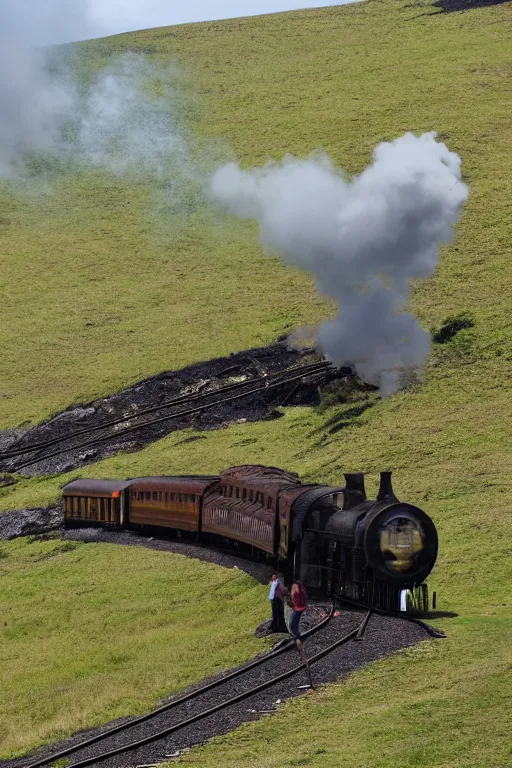 Image similar to Steam locomotive on the hill