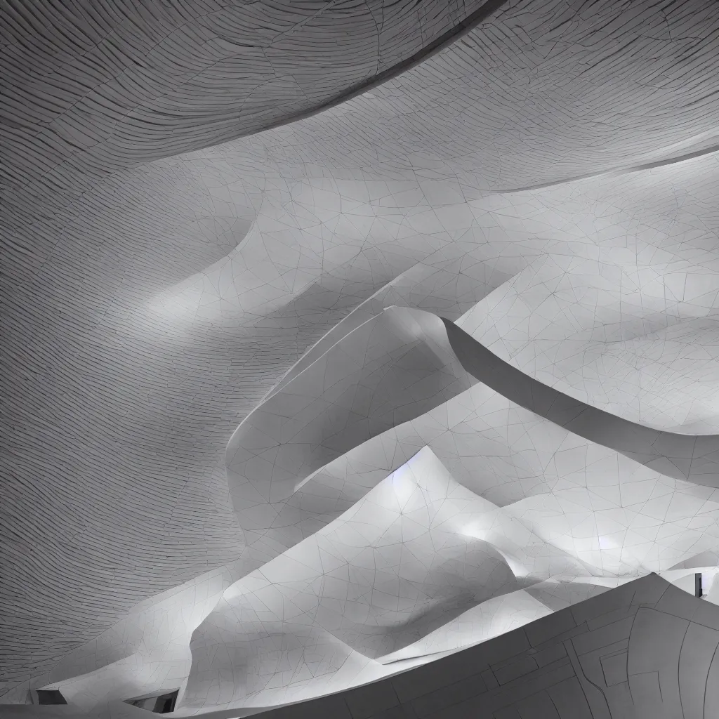 Image similar to curvy architectural floor plan of a geometry landscape and auditorium designed by zaha hadid