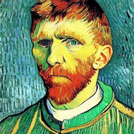 Prompt: painting of peter beardsley by van gogh